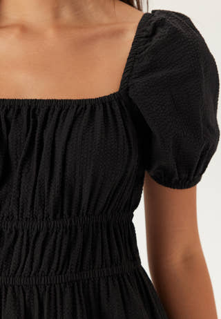 Square Neck Cotton Maxi Dress