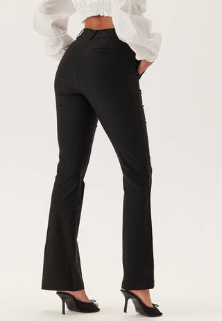 Mid Waist Stretchy Flared Trousers