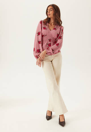 V-neck Smock Blouse