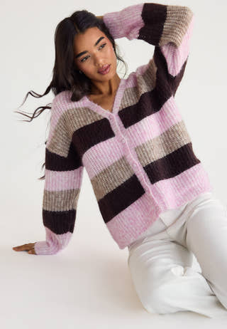 Knitted Cardigan Striped