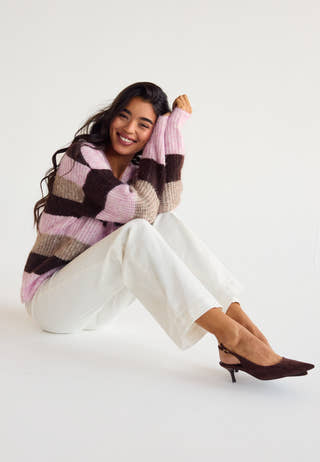 Knitted Cardigan Striped