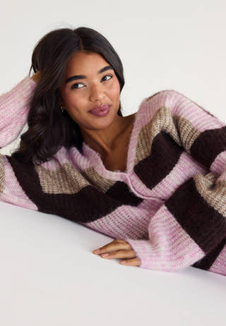 Knitted Cardigan Striped