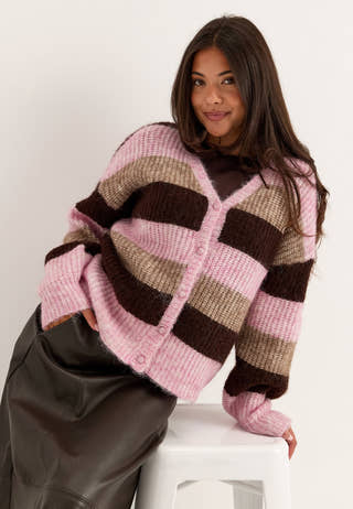 Knitted Cardigan Striped