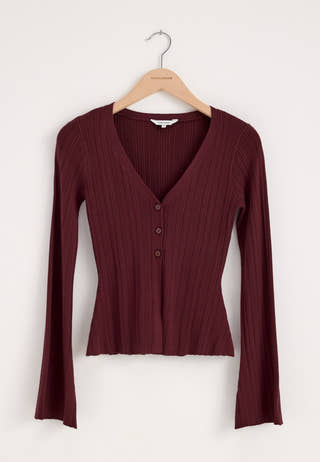 Knitted Cardigan Red