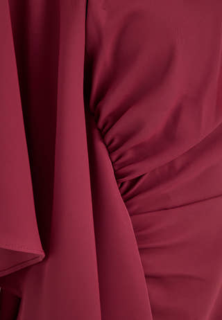 Draped Flounce Gown Pink