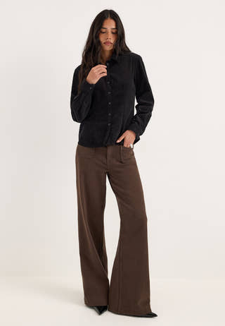 Corduroy Shaped Shirt Black