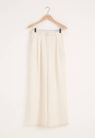 Satin Trousers White