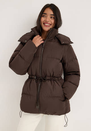 Padded Down Jacket Brown