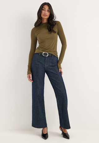 Long Sleeve Modal Top Green