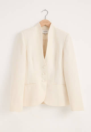Shaped Blazer White