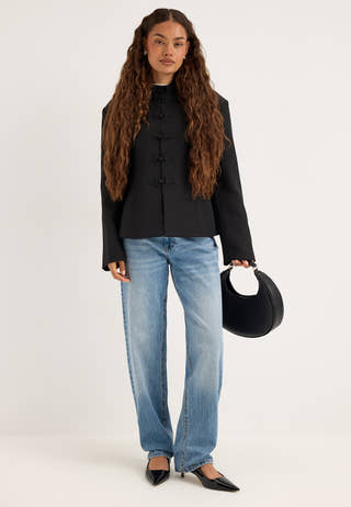 Agraffe Short Blazer Black