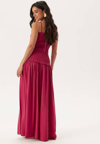 Smock Bodice Ankle Dress