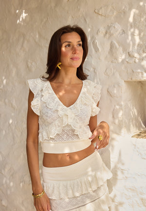 Knitted Frill Top