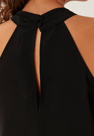 Asymmetric Halter Neck Blouse