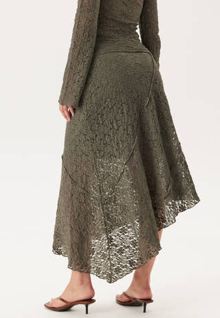 Asymmetric Lace Skirt
