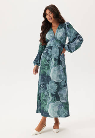 Balloon Sleeve Maxi Dress