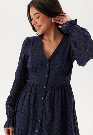 Broderie Anglaise Midi Dress