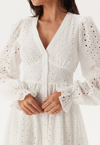 Broderie Anglaise Midi Dress