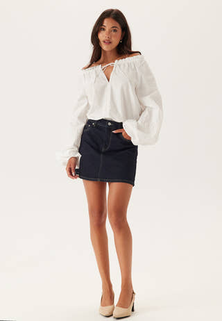 Broderie Anglaise Tie Blouse