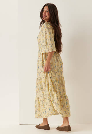 Butterfly Sleeve Maxi Dress