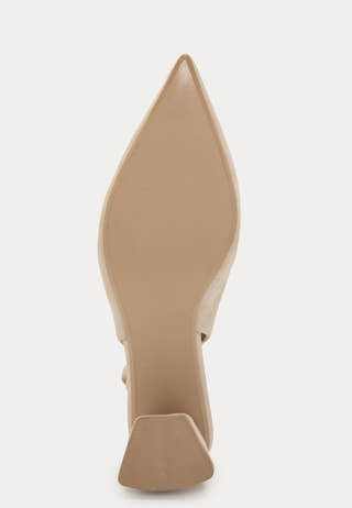 CC Heeled Suede Sling Back