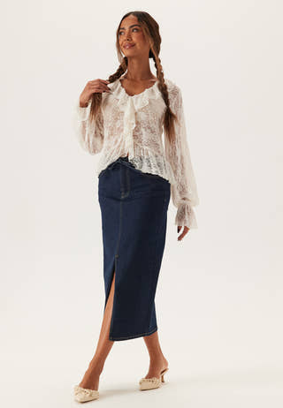 Denim Midi Skirt