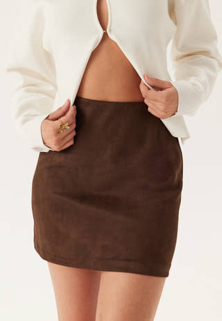 Faux Suede Mini Skirt