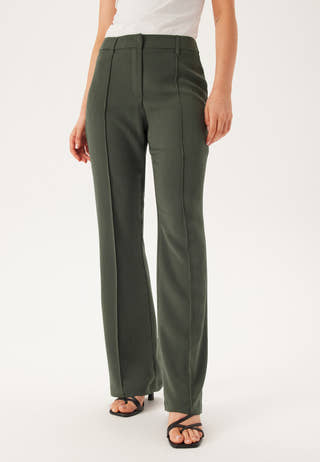 Flared Structured Suit Trousers