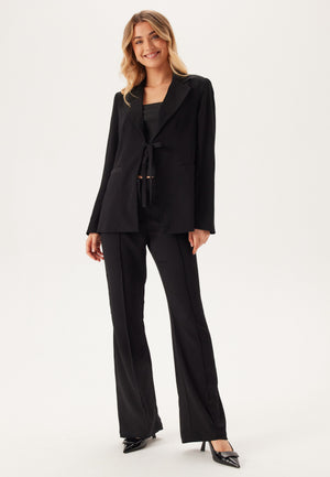 Flared Structured Suit Trousers
