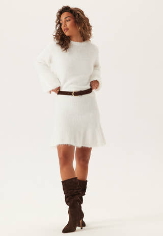 Fluffy Knitted Short Skirt