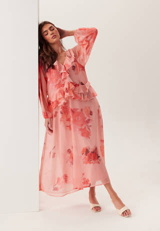 Frill Chiffon Dress