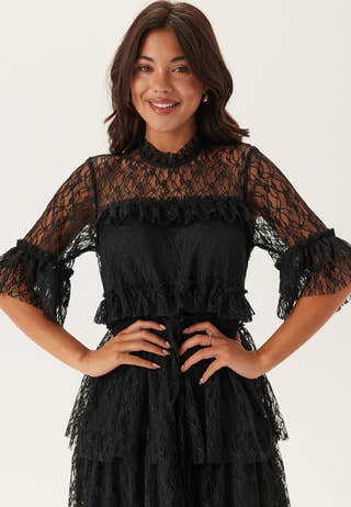 Frill Lace Midi  Dress
