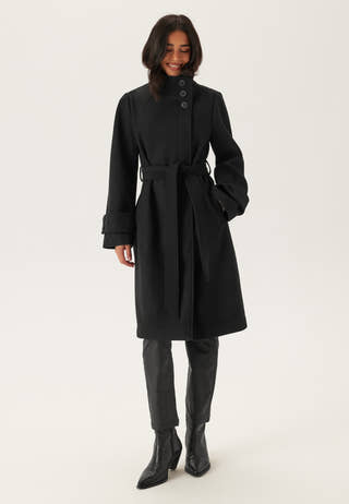 High Neck Midi Coat