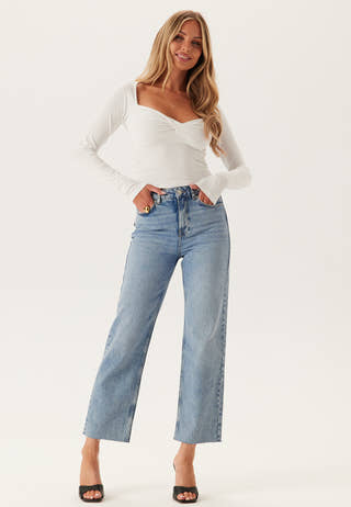 High Straight Ankle Jeans