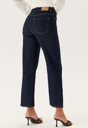High Straight Ankle Jeans