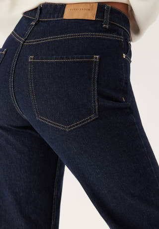 High Straight Ankle Jeans