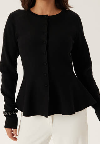 Knitted Peplum Cardigan