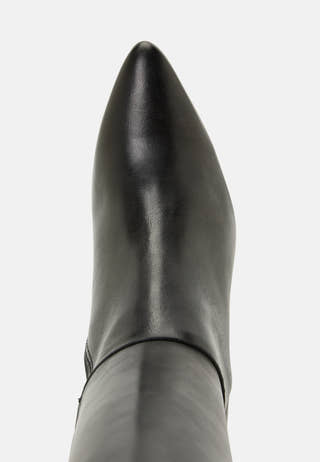 Leather Pointy High Heeled Boots