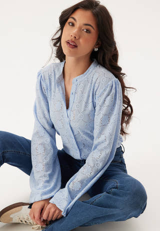 Long Sleeve Button Blouse