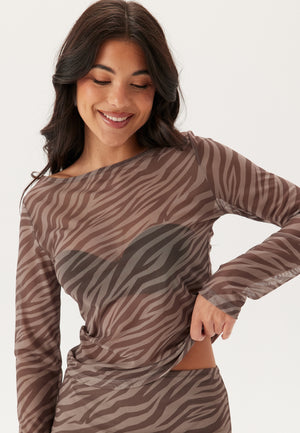 Long Sleeve Mesh Top