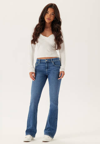 Low Bootcut Flap Jeans