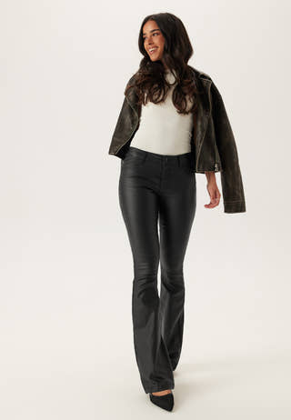 Low Waist Push-up Coated Jeans