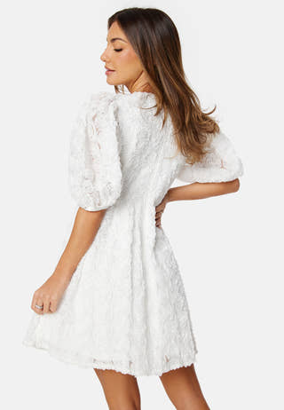 3D Puff Sleeve Dress