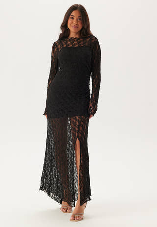 Asymmetric Lace Maxi Dress