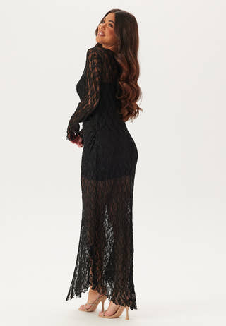 Asymmetric Lace Maxi Dress