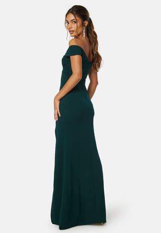 Twist Off Shoulder Gown