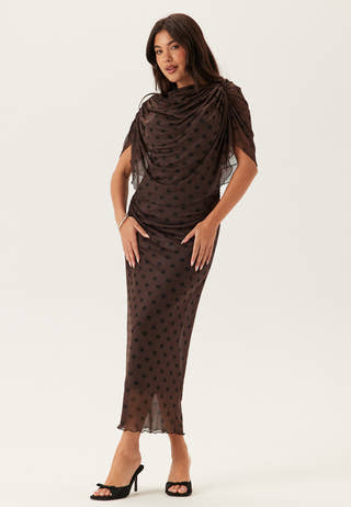Cape Mesh Ankle Dress