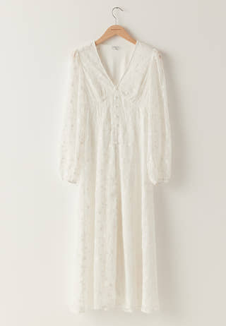 Embroidered Midi Dress