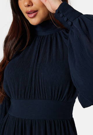 Structured high neck midi dress