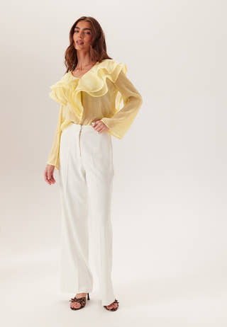 Flounce Sheer Blouse